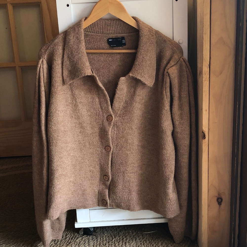 ASOS Women's Tan Crew Neck Sweater